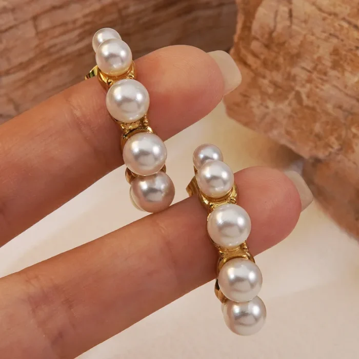 Gold Plated Earrings Preston - Glimza Jewellery