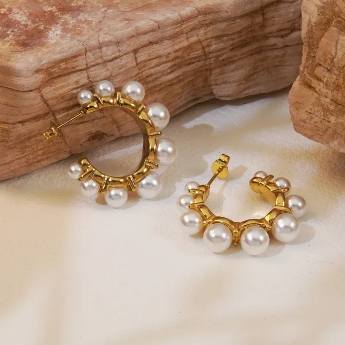 Gold Plated Earrings Preston - Glimza Jewellery