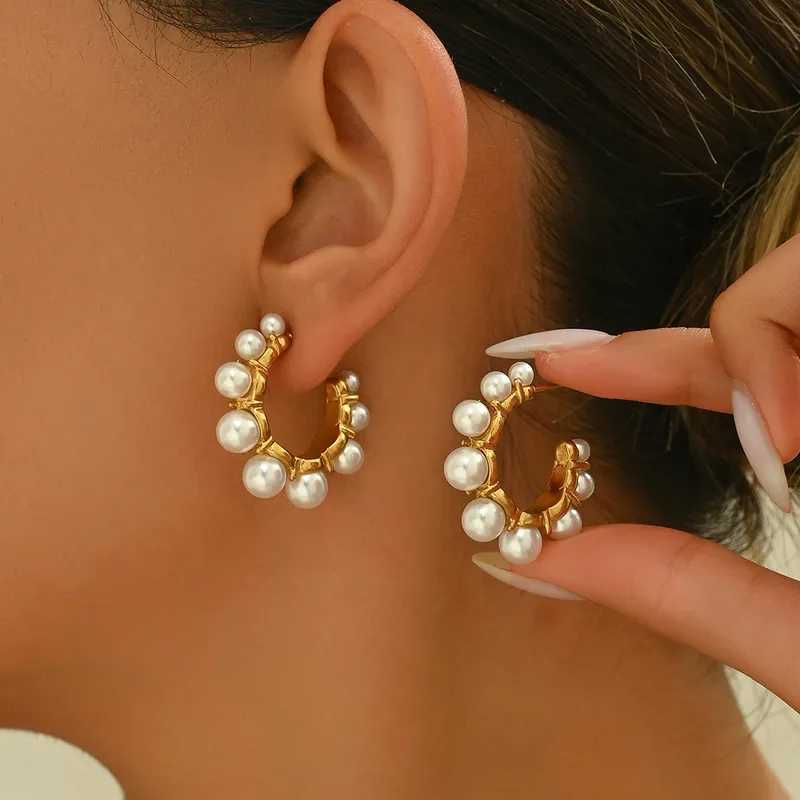 Gold Plated Earrings Preston - Glimza Jewellery
