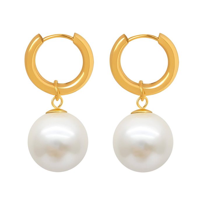 Earrings, 18K Gold Plated Steel - UK Jewellery Store Glimza