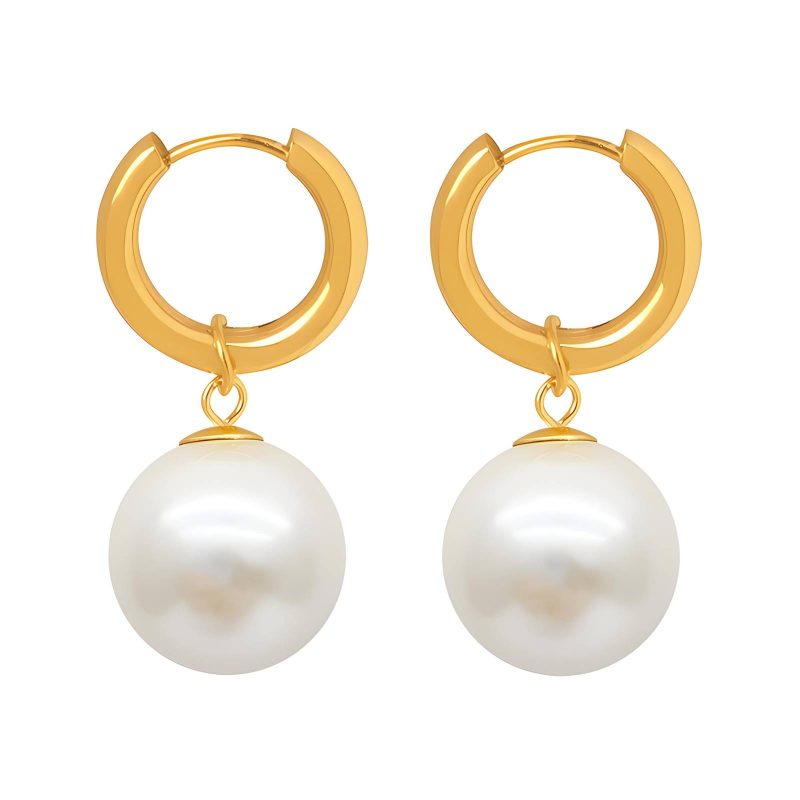 Earrings, 18K Gold Plated Steel - UK Jewellery Store Glimza